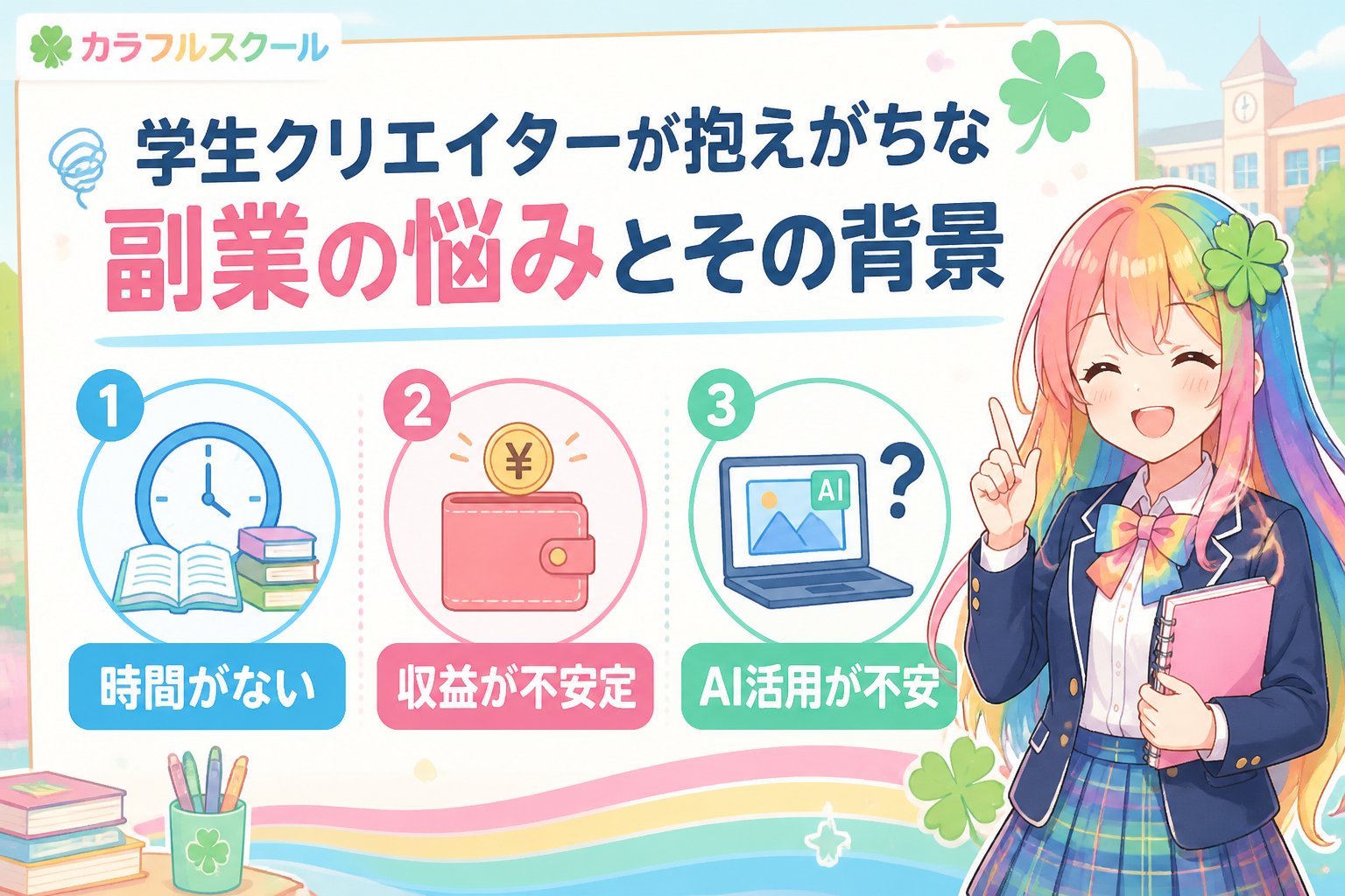副業・クリエイター 学生クリエイターが抱えがちな副業の悩みとその背景
