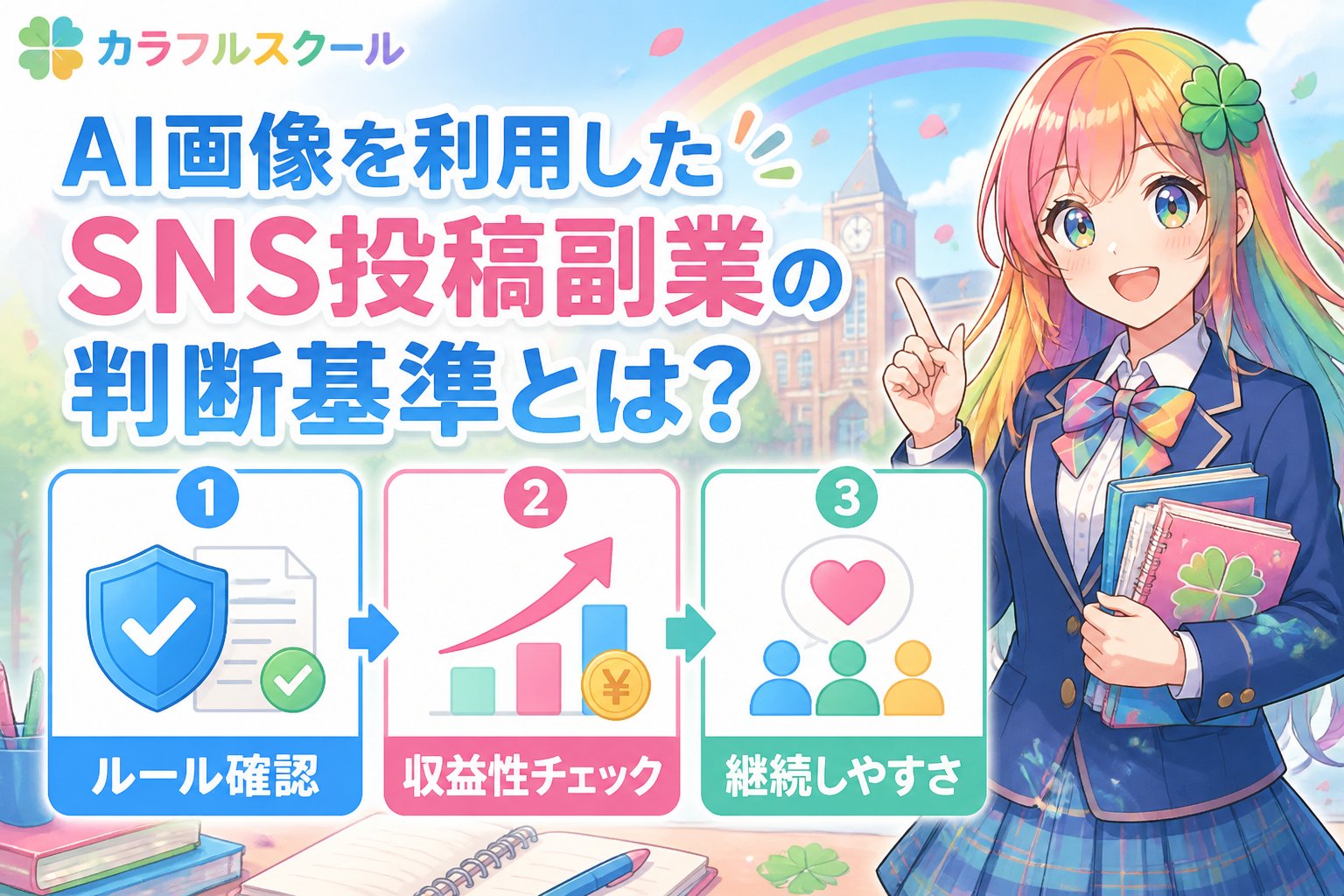 副業・クリエイター AI画像を利用したSNS投稿副業の判断基準とは?
