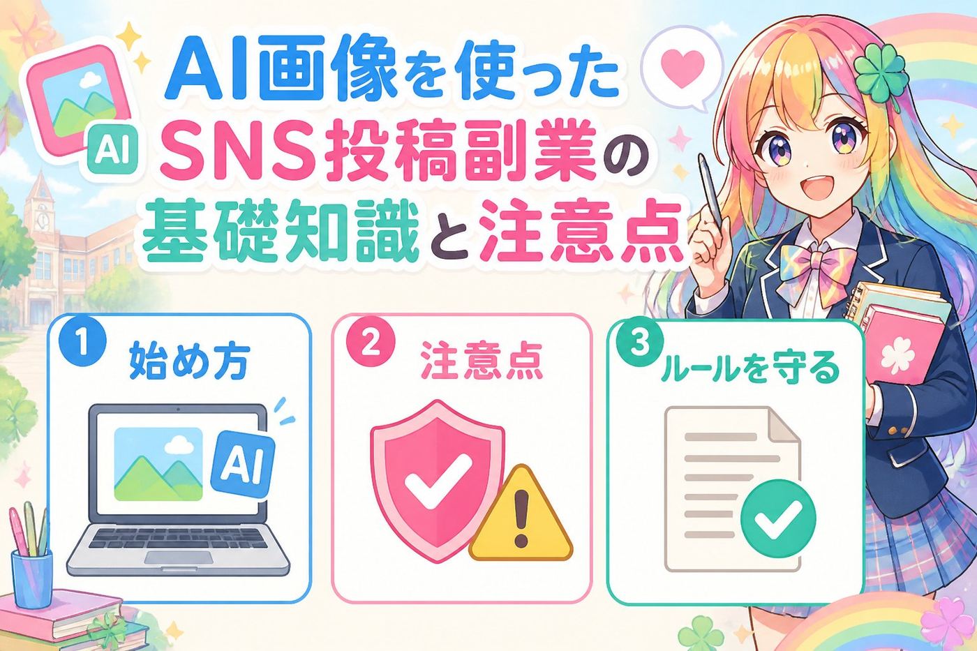 副業・クリエイター AI画像を使ったSNS投稿副業の基礎知識と注意点