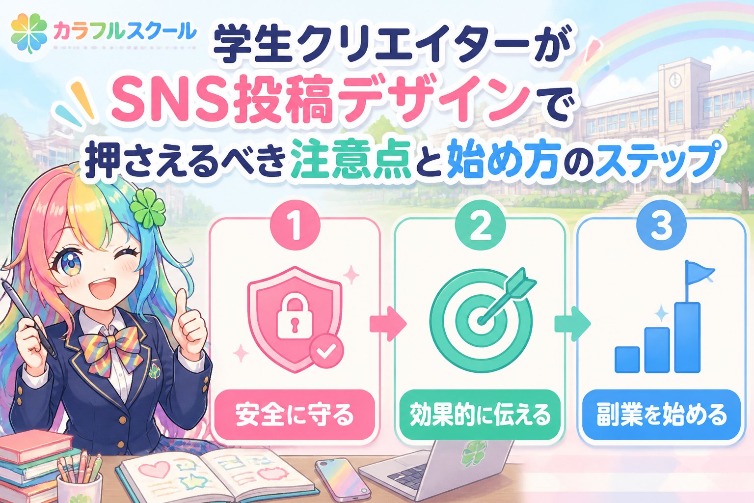 副業・クリエイター SNS投稿デザインクリエイター注意点とは、学生が安全かつ効果的にSNSで発信するためのポイントや副業開始の手順を指します