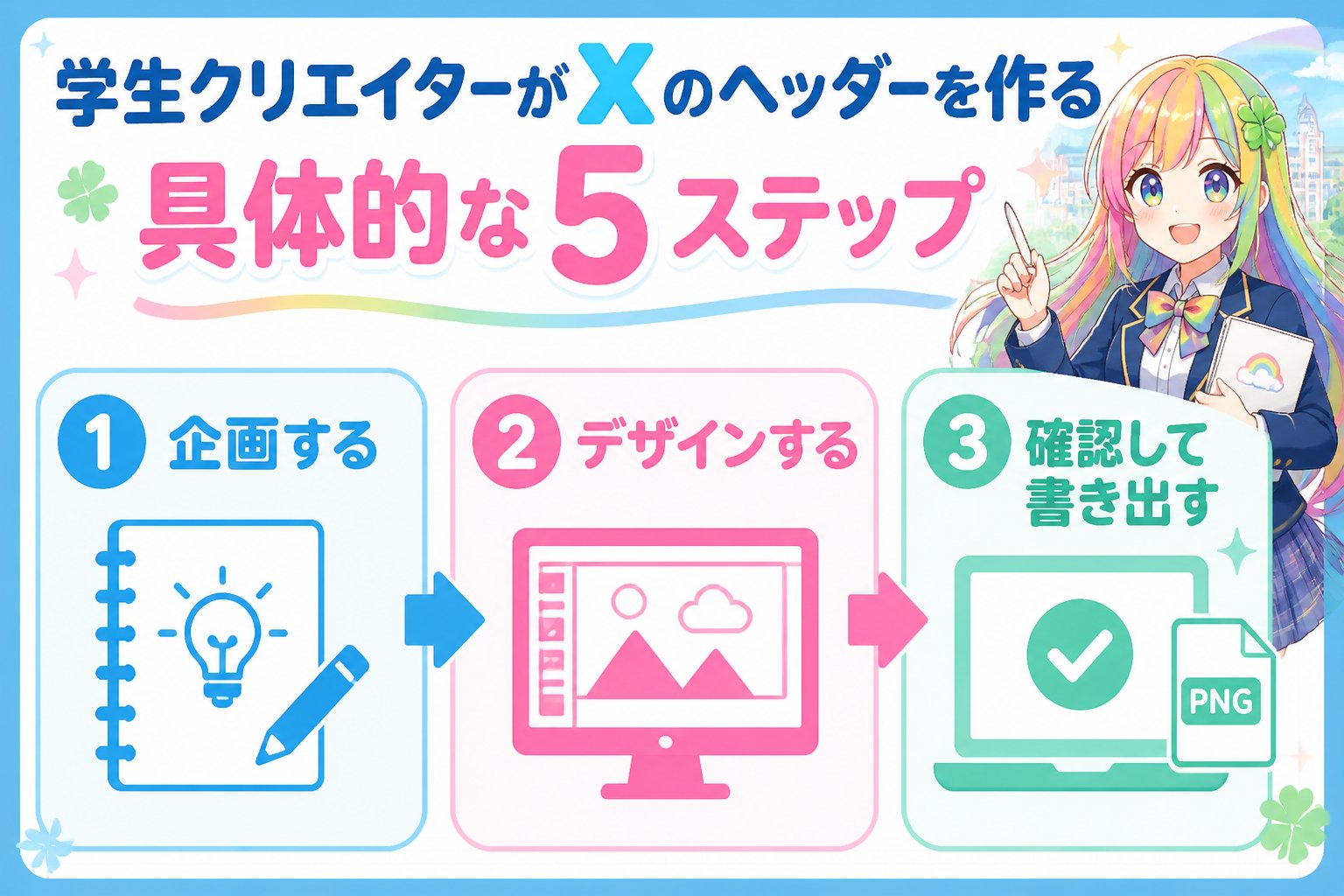 副業・クリエイター 学生クリエイターがXのヘッダーを作る具体的な5ステップ