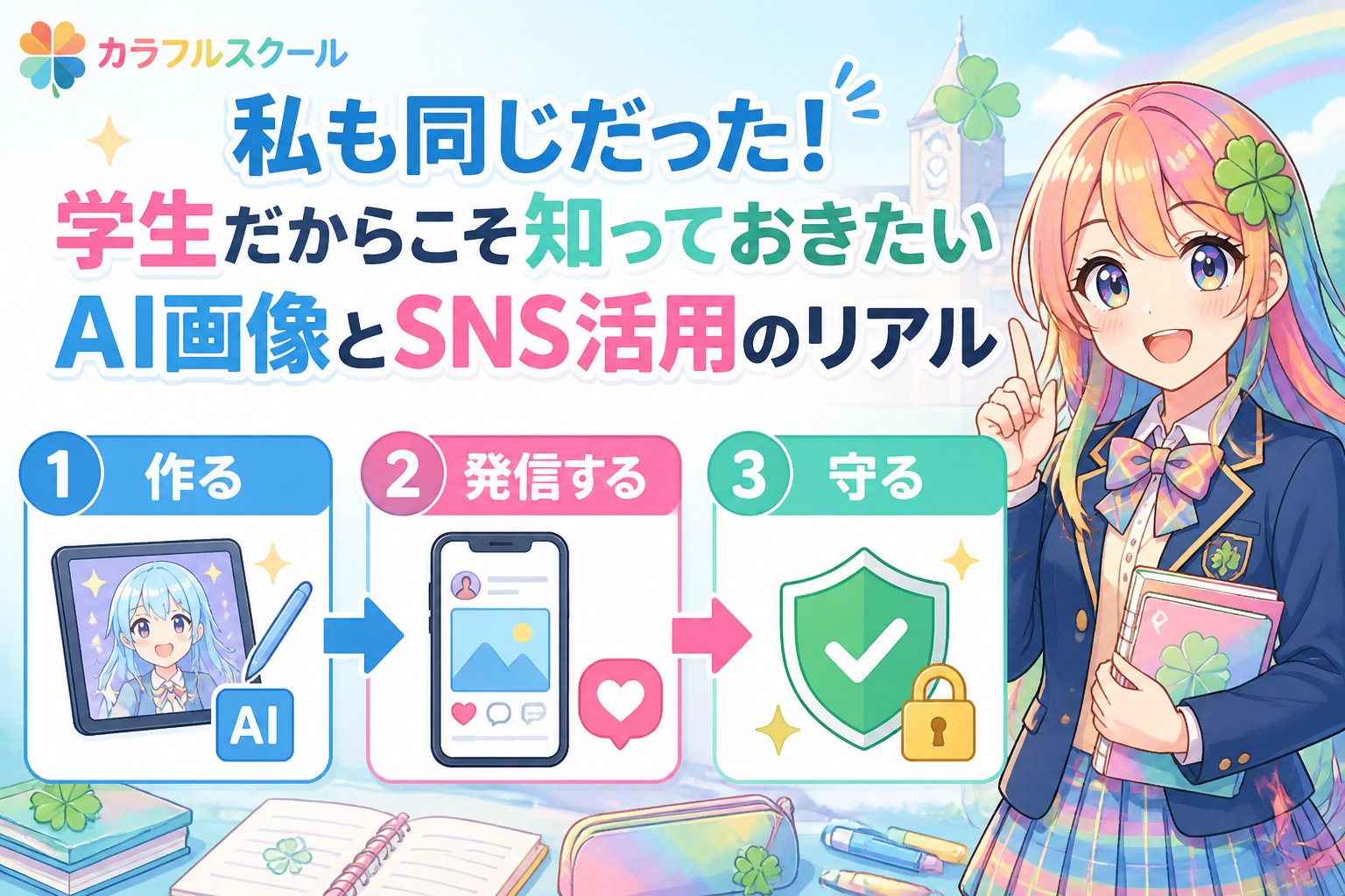 副業・クリエイター 私も同じだった！学生だからこそ知っておきたいAI画像とSNS活用のリアル