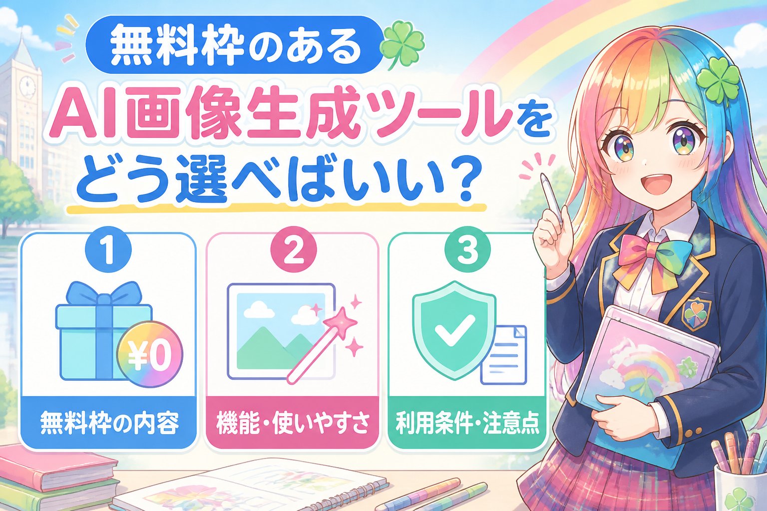 AI画像生成 無料枠のあるAI画像生成ツールをどう選べばいい？
