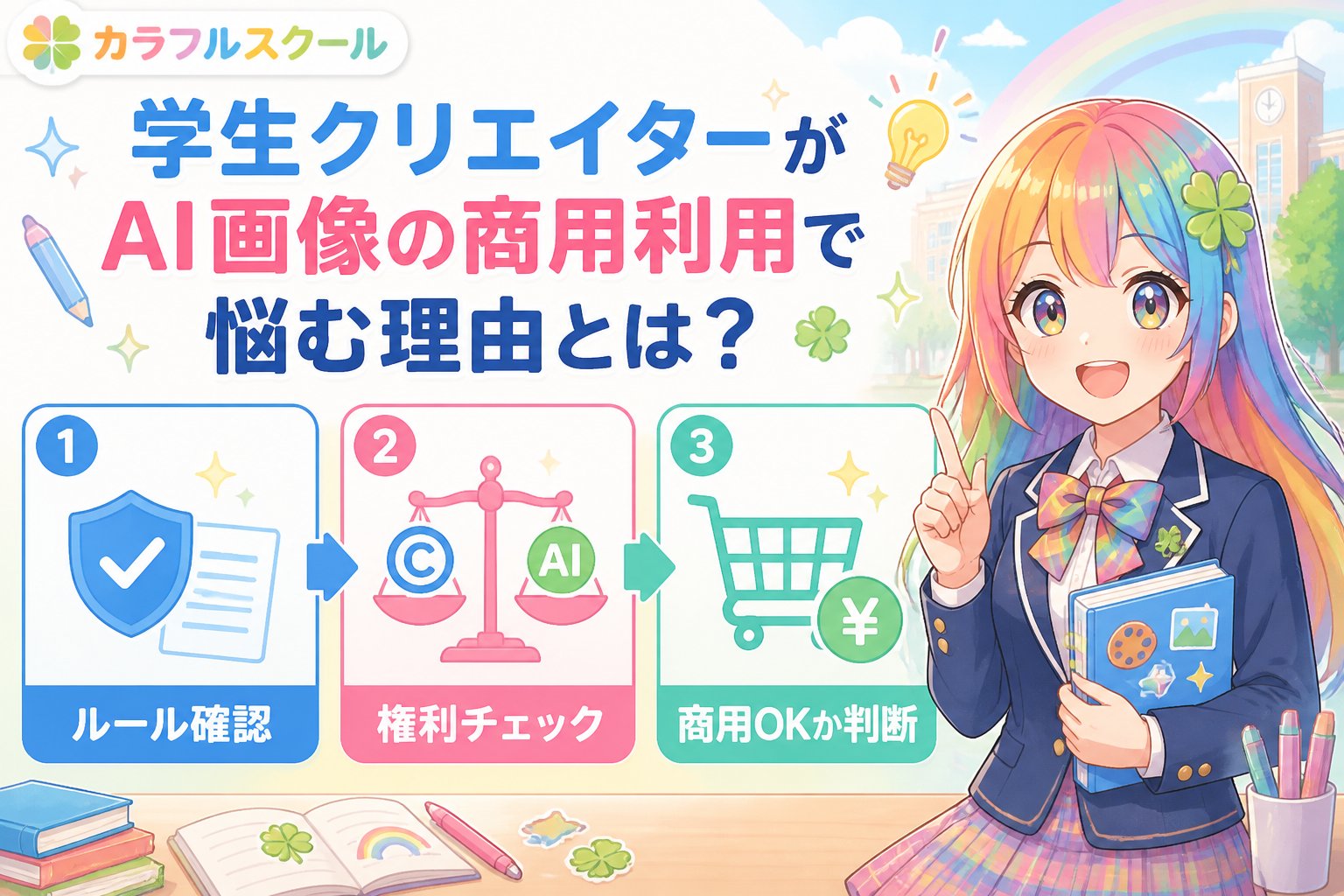 AI画像生成 学生クリエイターがAI画像の商用利用で悩む理由とは？