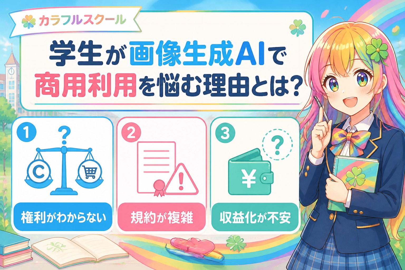 AI画像生成 学生が画像生成AIで商用利用を悩む理由とは？