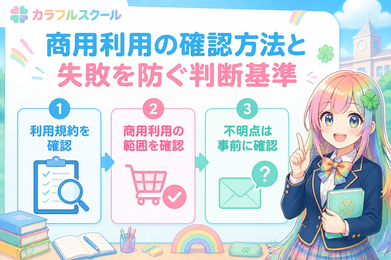 AI画像生成 商用利用の確認方法と失敗を防ぐ判断基準