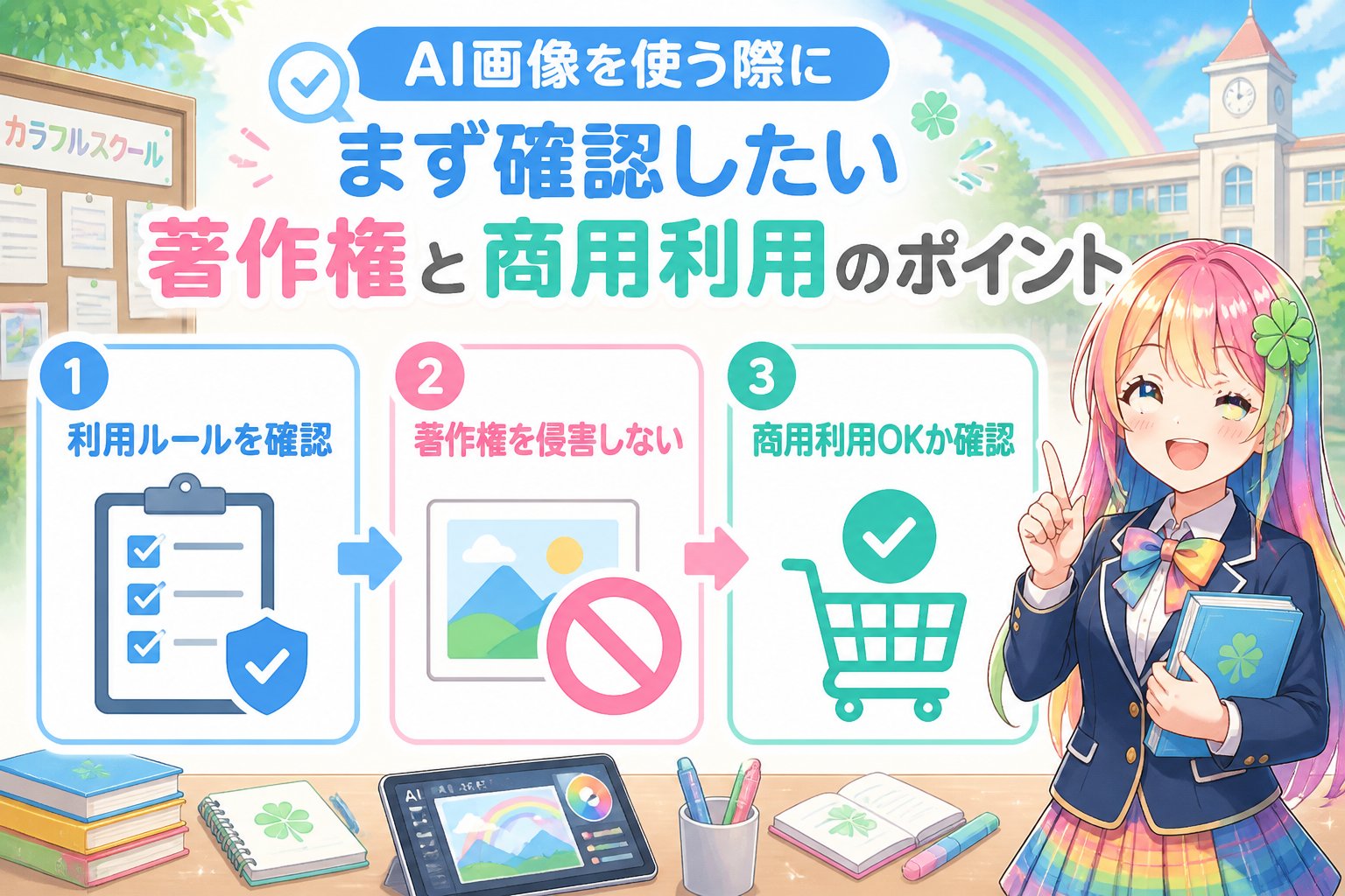 AI画像生成 AI画像を使う際にまず確認したい著作権と商用利用のポイント
