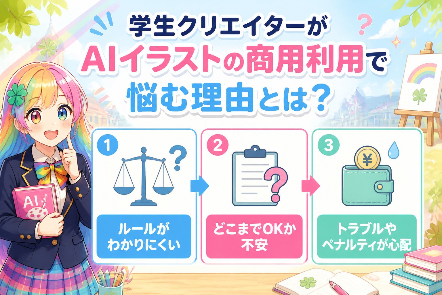 AI画像生成 学生クリエイターがAIイラストの商用利用で悩む理由とは？