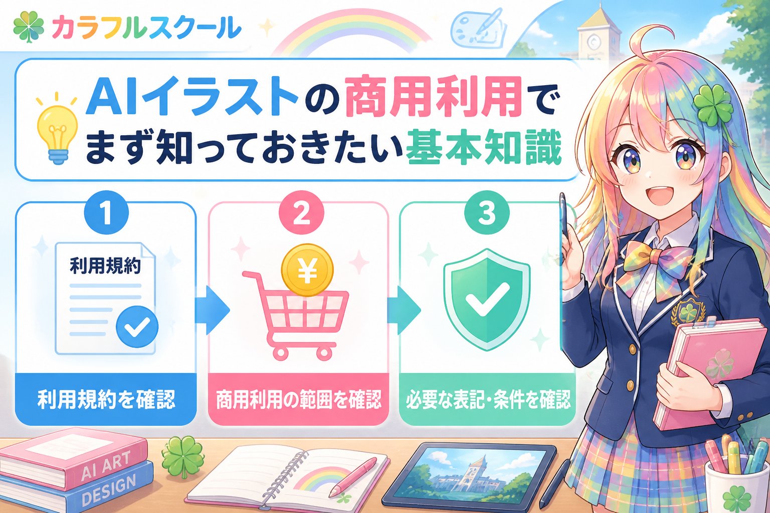 AI画像生成 AIイラストの商用利用でまず知っておきたい基本知識