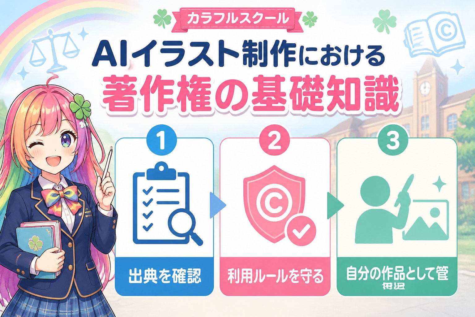 AI画像生成 AIイラスト制作における著作権の基礎知識