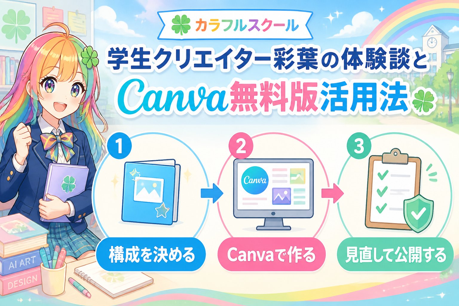 副業・クリエイター 学生クリエイター彩葉の体験談とCanva無料版活用法