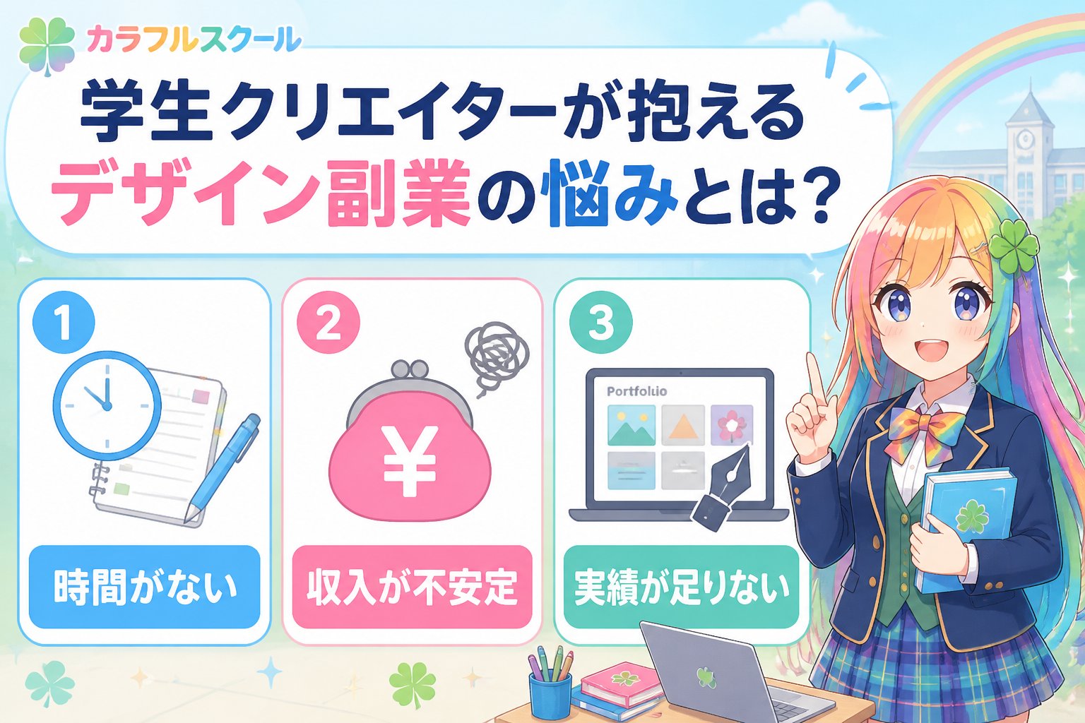 副業・クリエイター 学生クリエイターが抱えるデザイン副業の悩みとは？