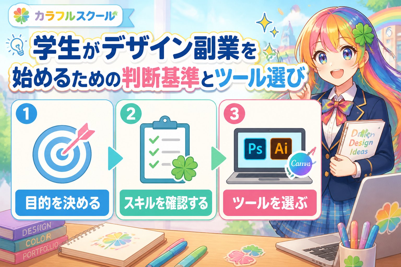 副業・クリエイター 学生がデザイン副業を始めるための判断基準とツール選び