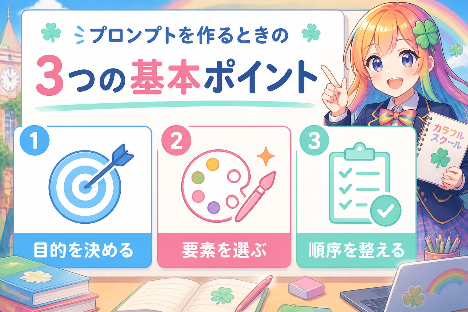 AI画像生成 プロンプトを作るときの3つの基本ポイント