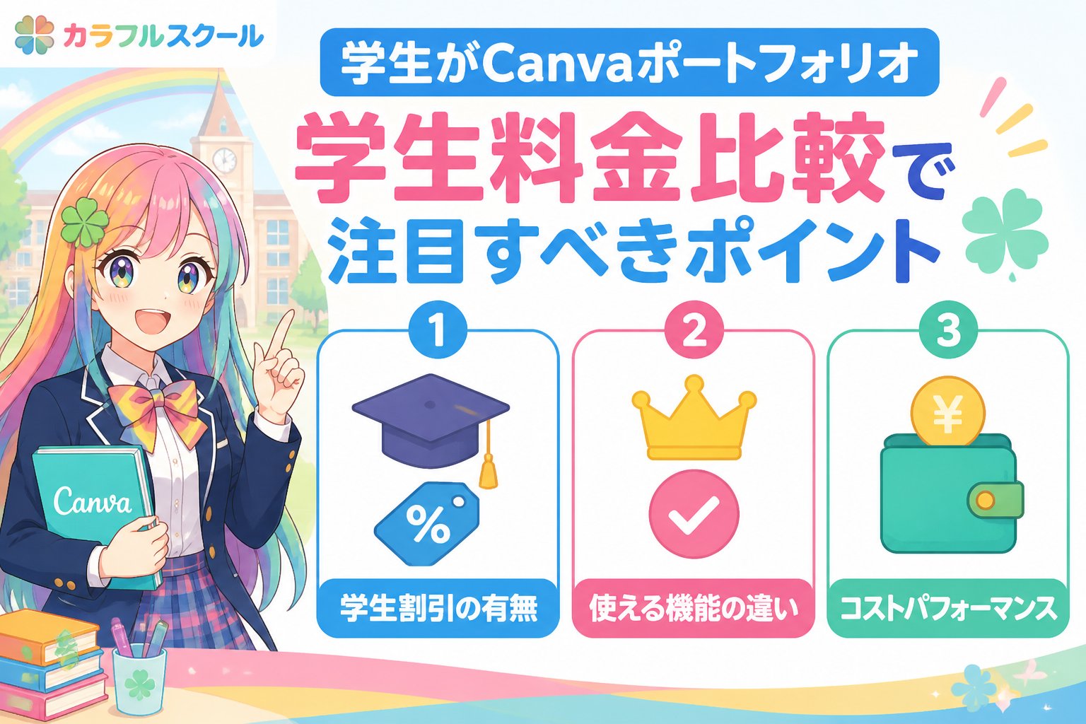 副業・クリエイター 学生がCanvaポートフォリオ学生料金比較で注目すべきポイント