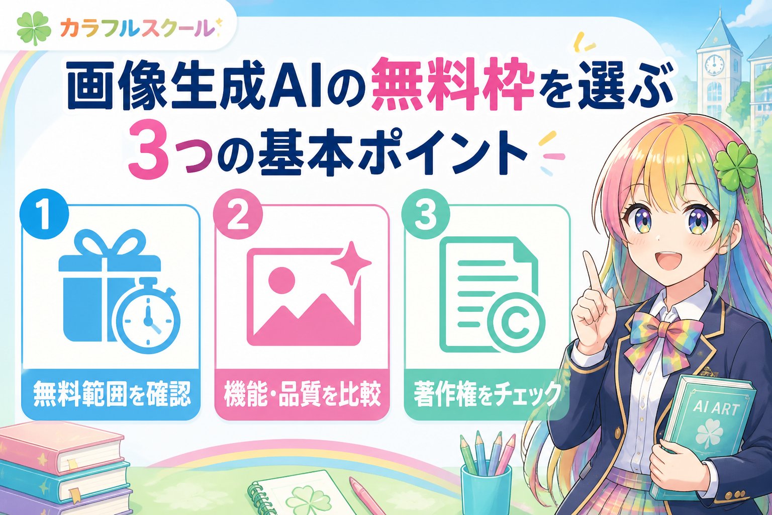 AI画像生成 画像生成AIの無料枠の比較（初心者）で知っておきたい基本とは