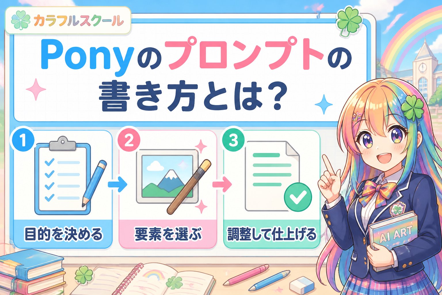 AI画像生成 ponyのプロンプトの書き方とは？基礎知識と重要ポイント