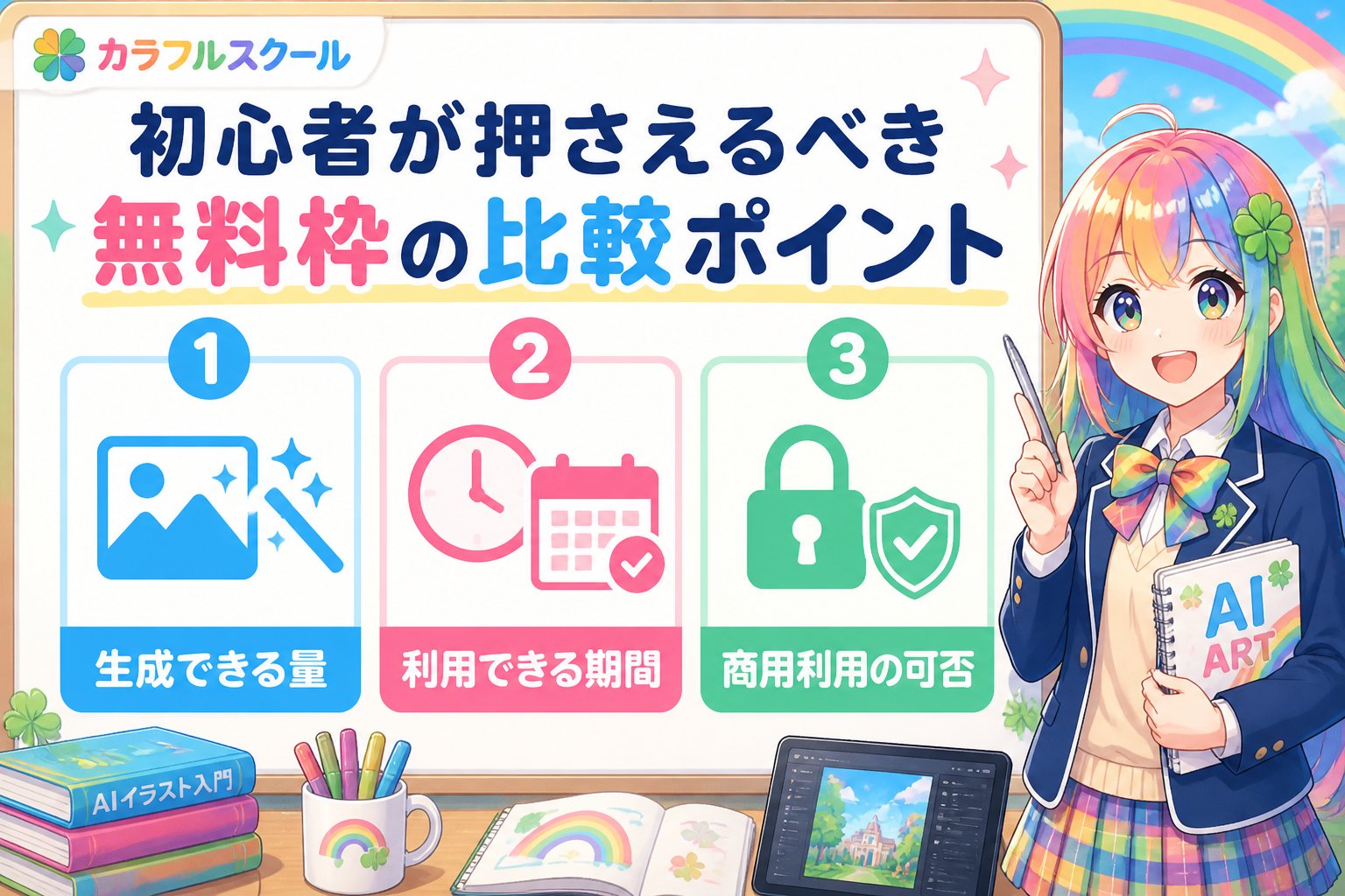 AI画像生成 AIイラスト、初心者が押さえるべき無料枠の比較ポイント
