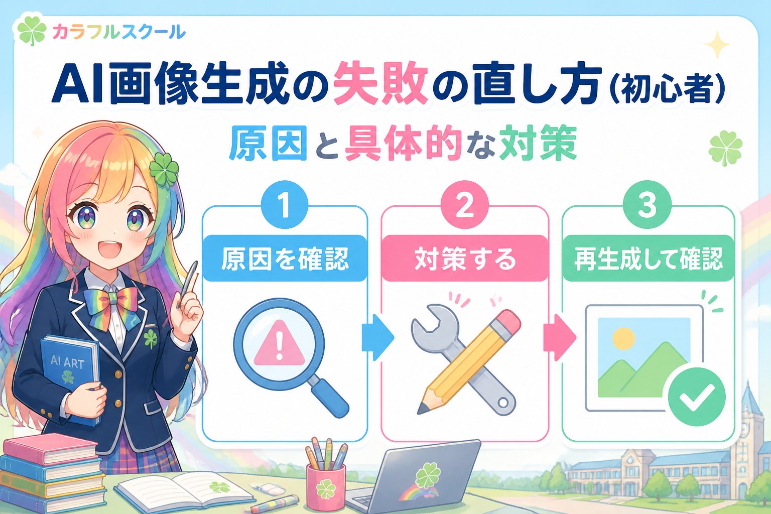 AI画像生成 AI画像生成、初心者、失敗、直し方を含む失敗の原因と具体的な対策