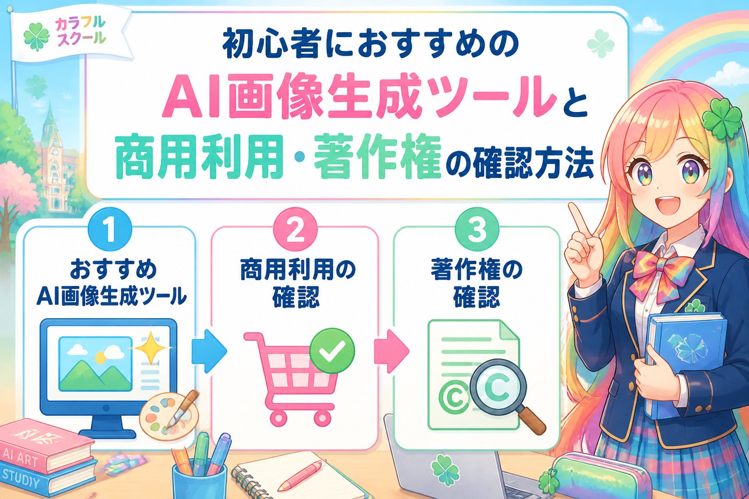 AI画像生成 初心者におすすめのAI画像生成ツールと商用利用・著作権の確認方法