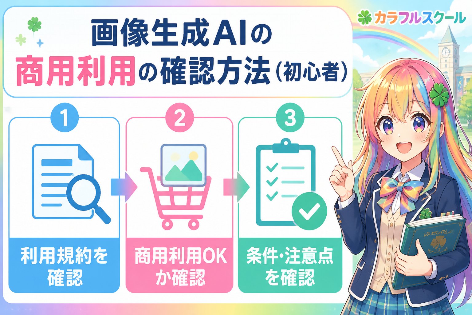 AI画像生成 画像生成AIの商用利用の確認方法（初心者）