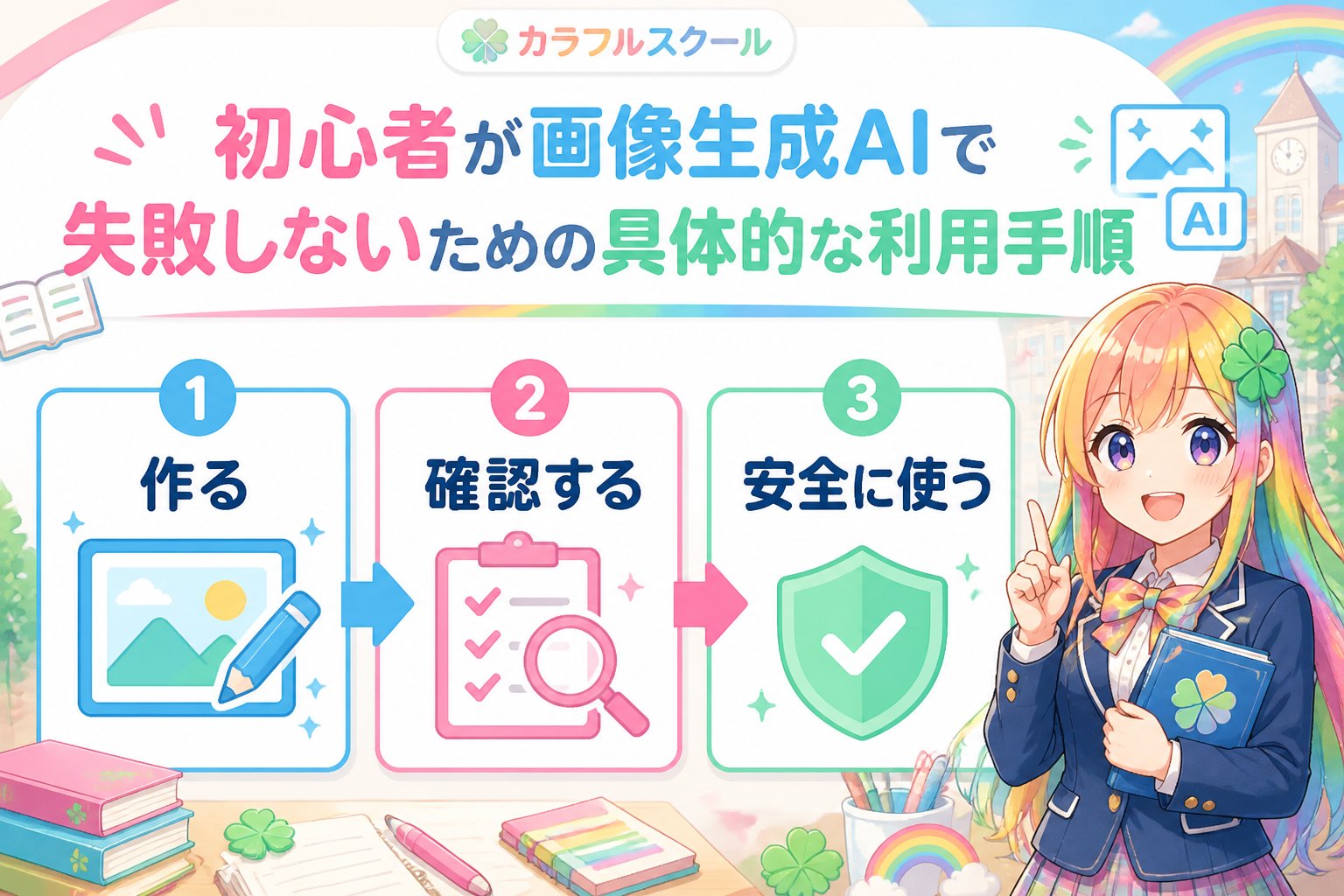 AI画像生成 初心者が画像生成AIで失敗しないための具体的な利用手順