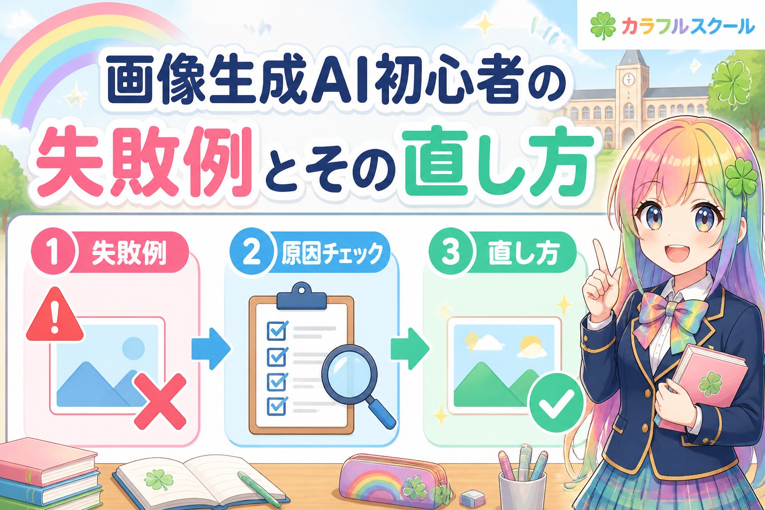 AI画像生成 画像生成AI初心者の失敗例とその直し方