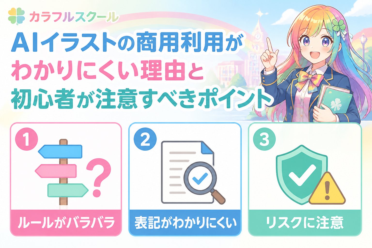 AI画像生成 AIイラストの商用利用がわかりにくい理由と初心者が注意すべきポイント