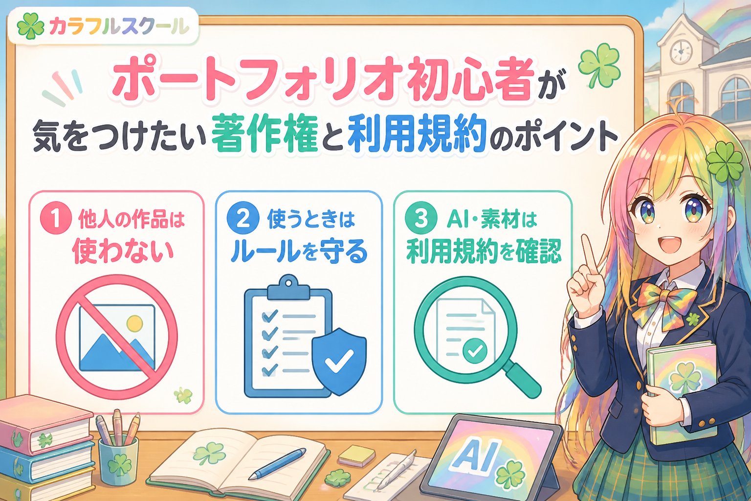 副業・クリエイター ポートフォリオ初心者が気をつけたい著作権と利用規約のポイント