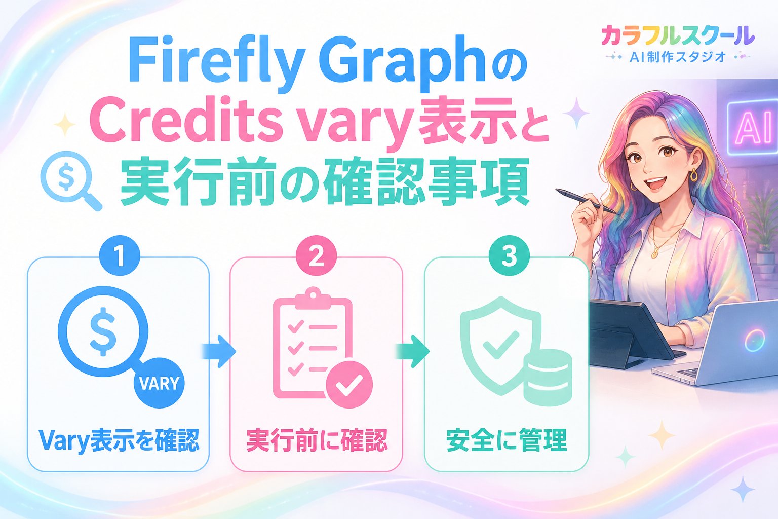 AI制作実務 Firefly Graphの機能別クレジットを公式資料で確認する