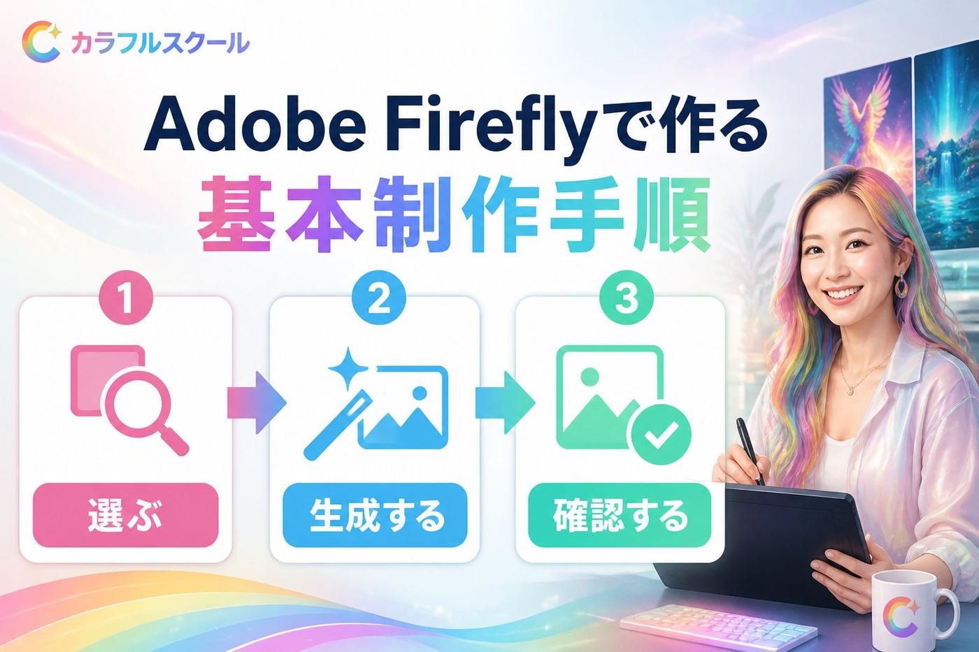 最新AI画像ツール Adobe Firefly、初心者が選び方を踏まえて使うための基本制作手順