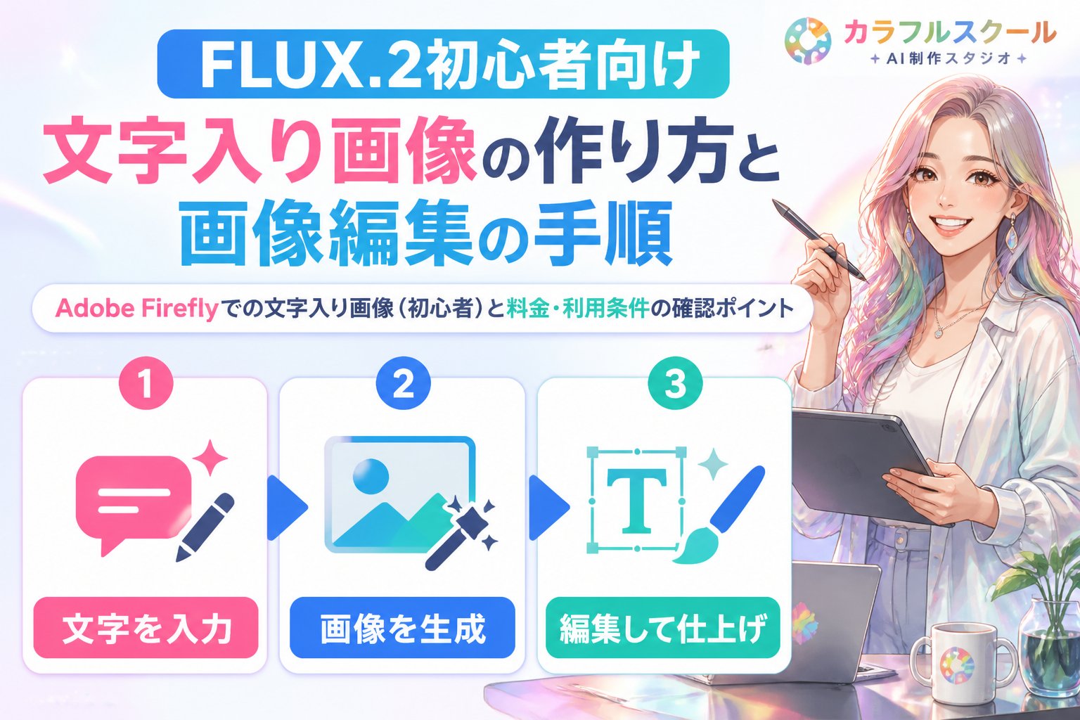 最新AI画像ツール FLUX.2初心者向け文字入り画像作り方と画像編集の手順