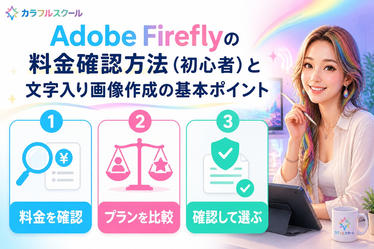 最新AI画像ツール Adobe Fireflyを初心者が選ぶ際に知っておきたい料金とプランの基本と確認方法