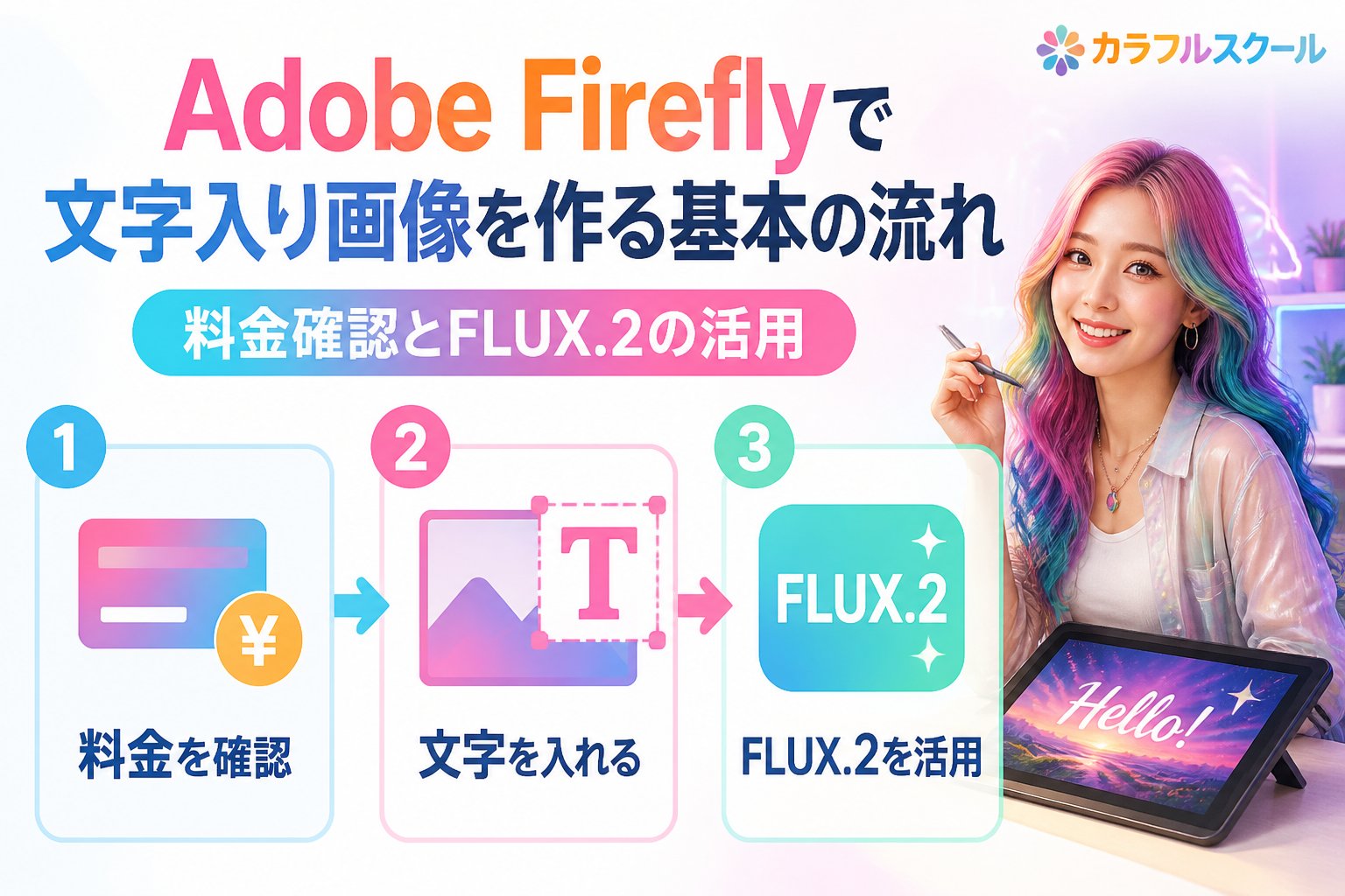 最新AI画像ツール 初心者がAdobe Fireflyで文字入り画像を作成する基本の流れとFLUX.2の活用法