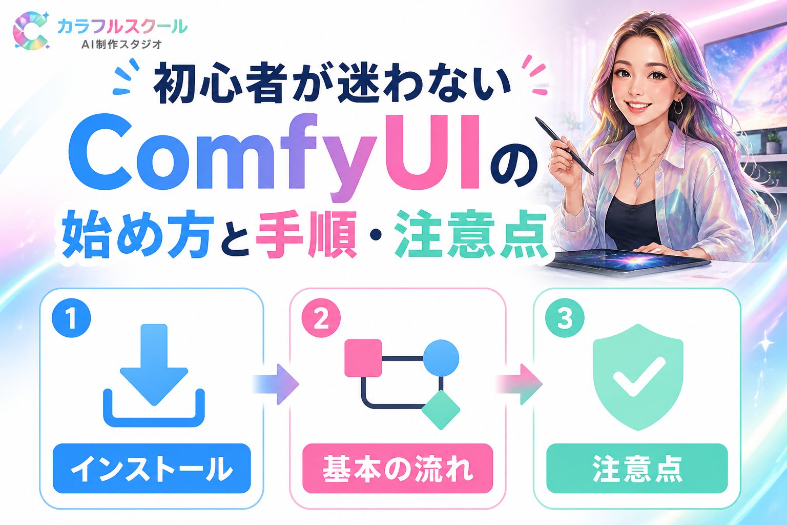 AI制作実務 ComfyUI、初心者が迷わず進めるための始め方と使い方の手順