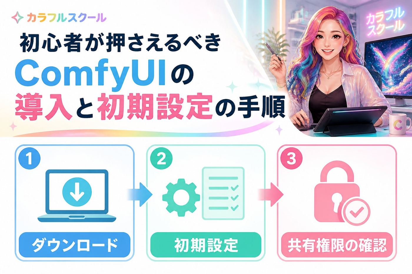 AI制作実務 初心者が押さえるべきComfyUIの導入と初期設定の手順