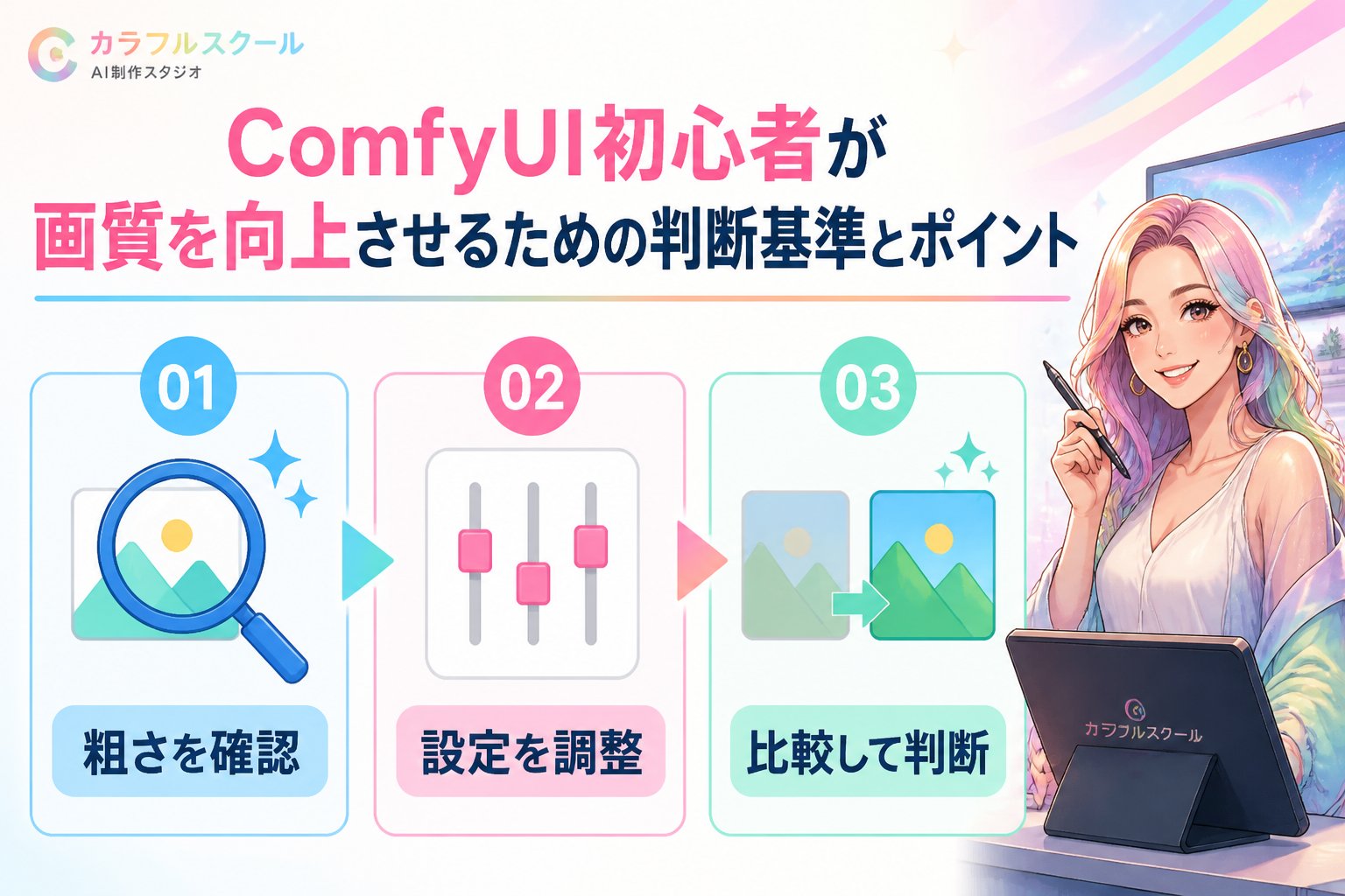 AI制作実務 ComfyUI初心者が画質を向上させるための判断基準とポイント