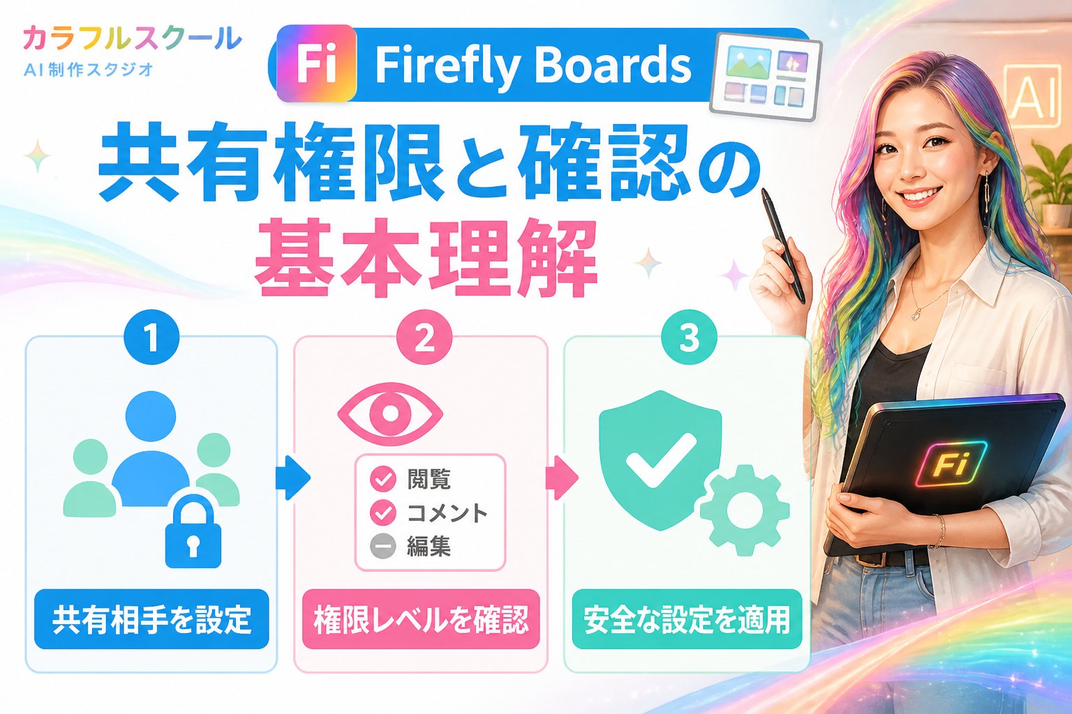 AI制作実務 Firefly Boards、Boardsの共有権限と確認の基本理解