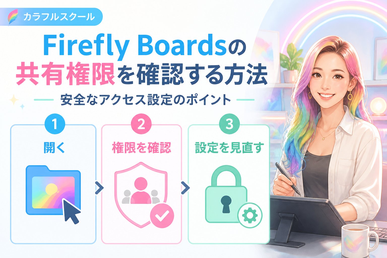 AI制作実務 Firefly Boardsの共有権限を確認する方法を含む権限管理の比較表